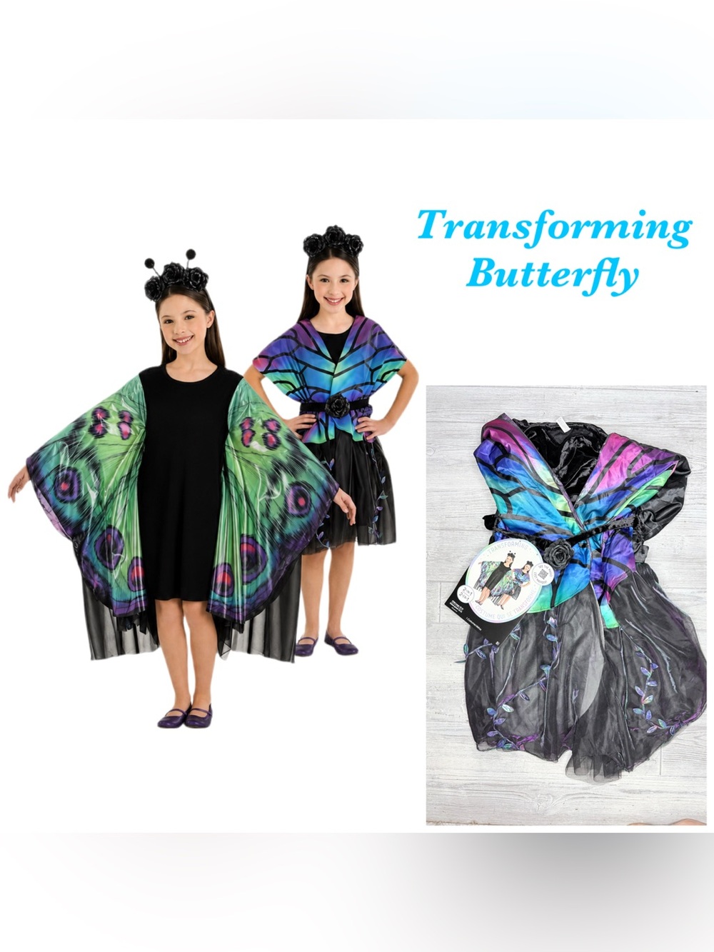 Transforming butterfly Halloween costume dress dress up cosplay